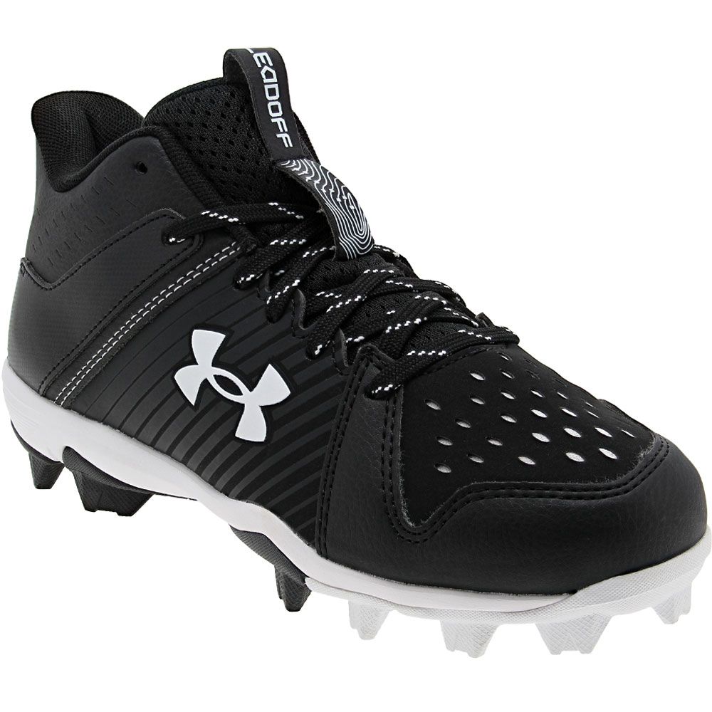 Under Armour Leadoff Mid Rm Jr Baseball Cleats - Boys Black