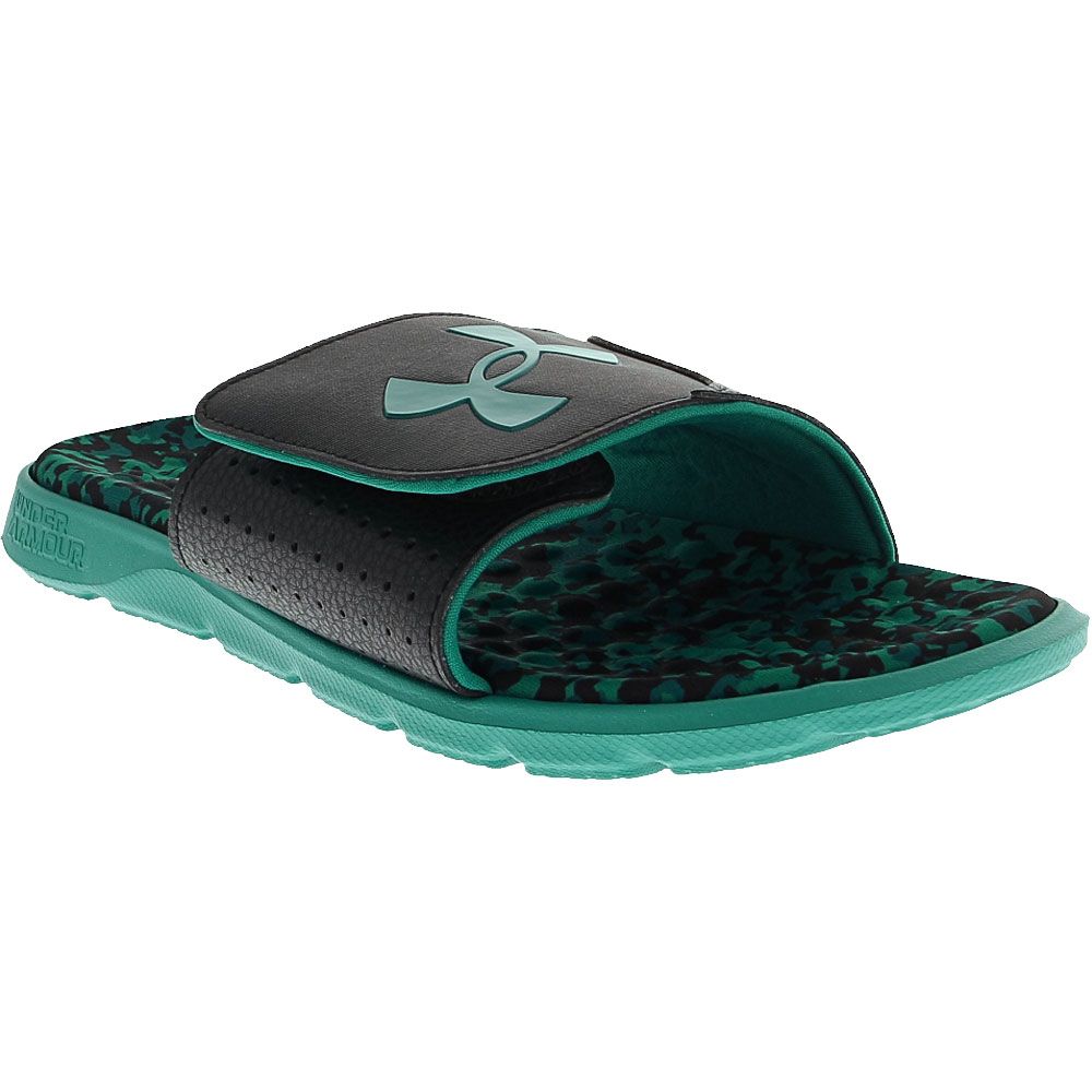 Under Armour Ignite 7 Graphic Footbed Slide Sandals - Mens Black Coastal Teal