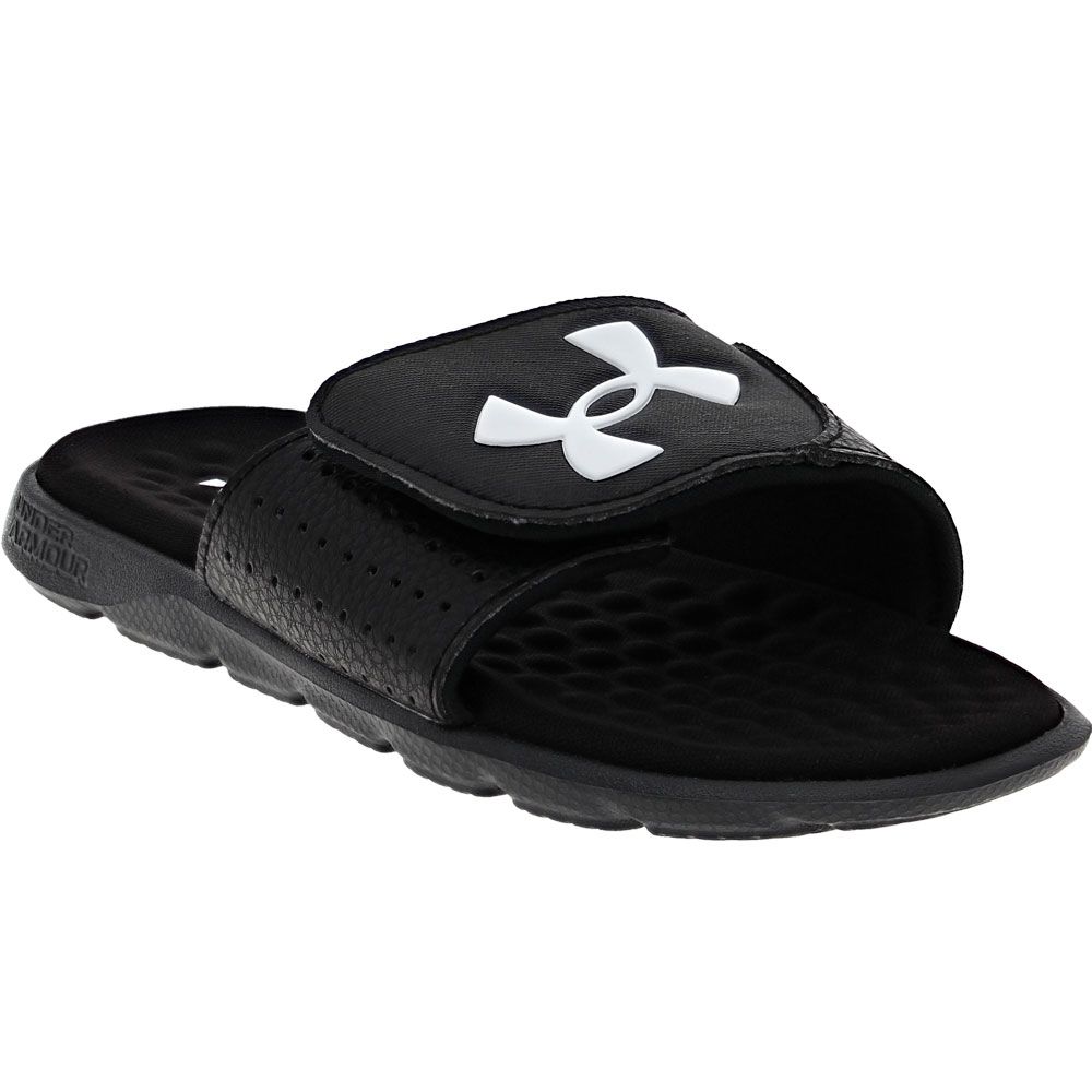 Under Armour Ignite Pro 7 Kids Slide Sandals Black White