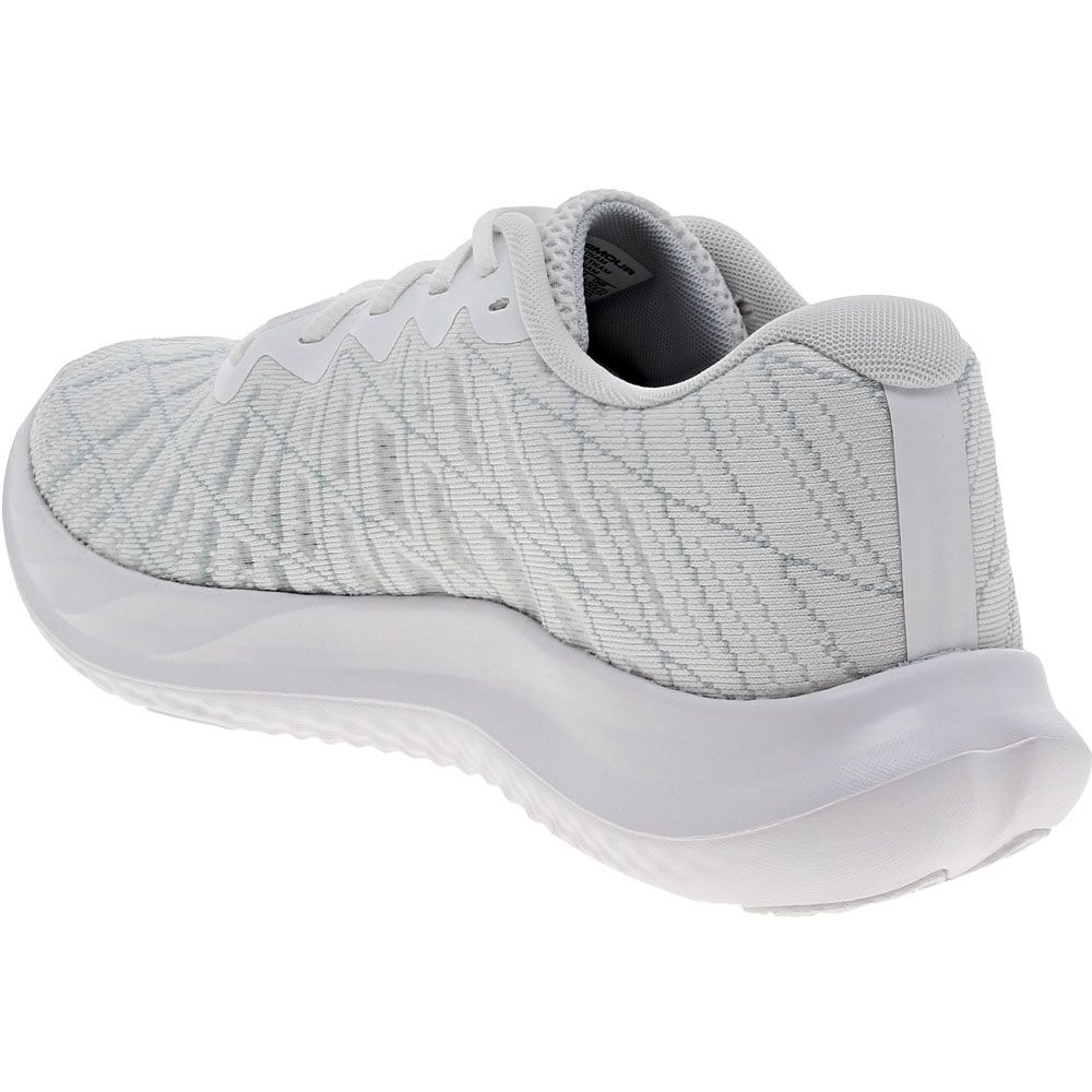 Under Armour Charged Breeze 2 Running Shoes - Womens White Halo Gray Back View