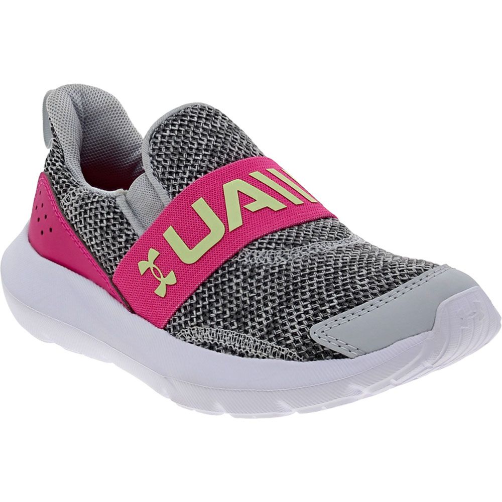 Under Armour Surge 3 Slip Ps Running - Boys | Girls Grey Pink