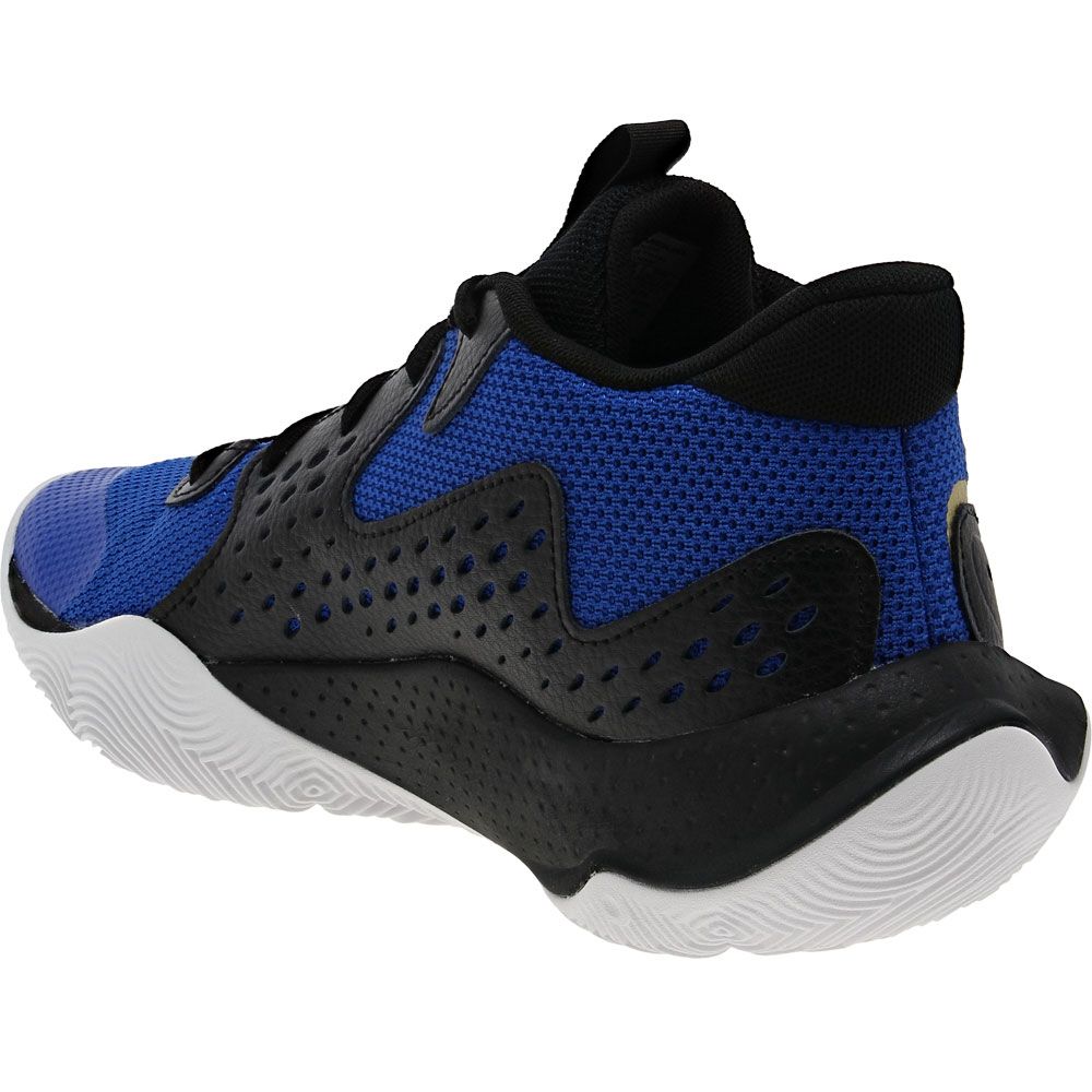 Under Armour Jet 23 Basketball Shoes - Mens Black Blue Back View