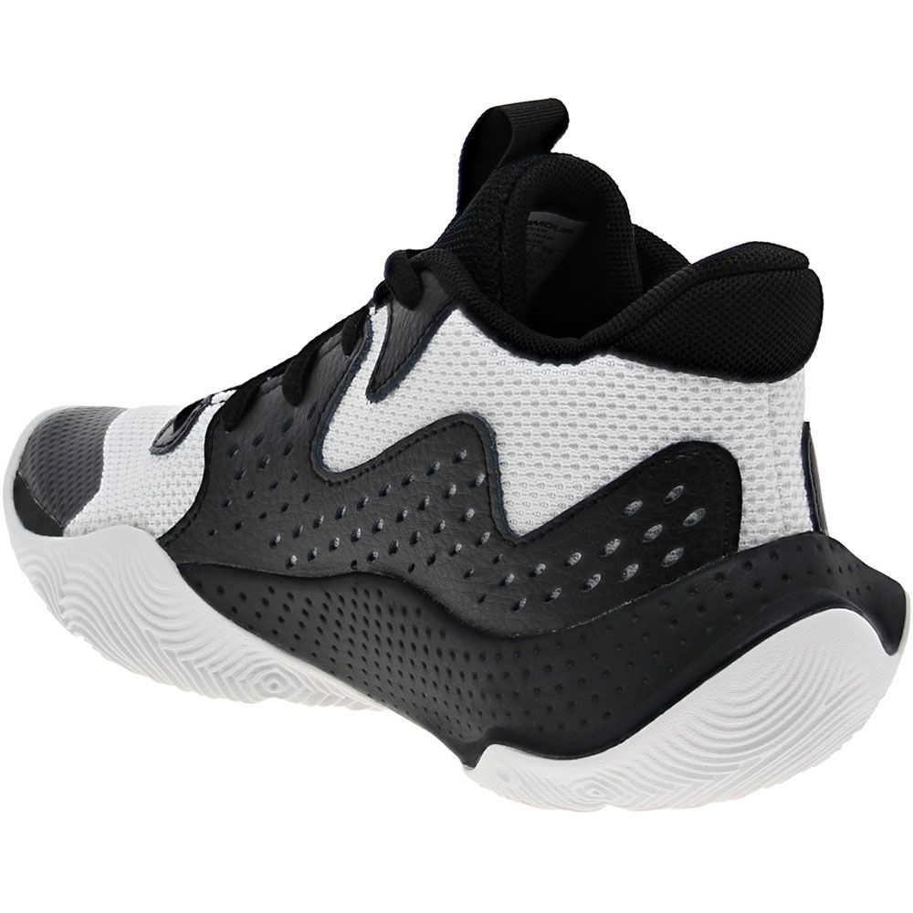 Under Armour Jet 23 Gs Basketball - Boys | Girls White Black Gold Back View