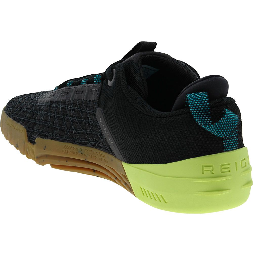 Under Armour Tribase Reign 6 Training Shoes - Mens Black Circuit Teal Back View