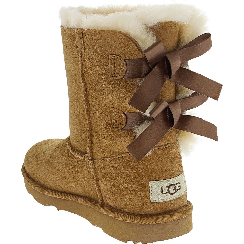 UGG® Bailey Bow 2 Comfort Winter Boots - Girls Chestnut Back View
