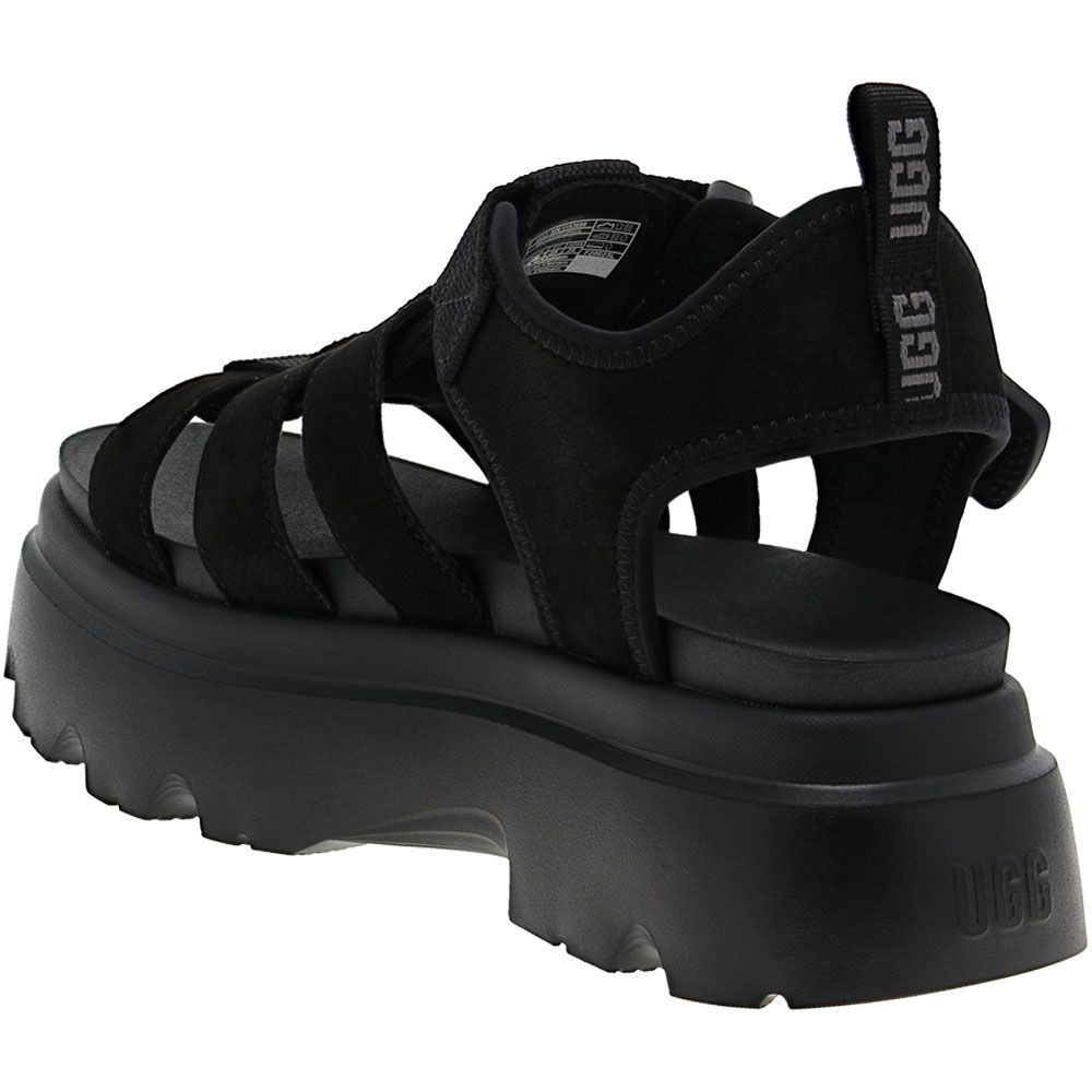 UGG® Cora Sandals - Womens Black Back View