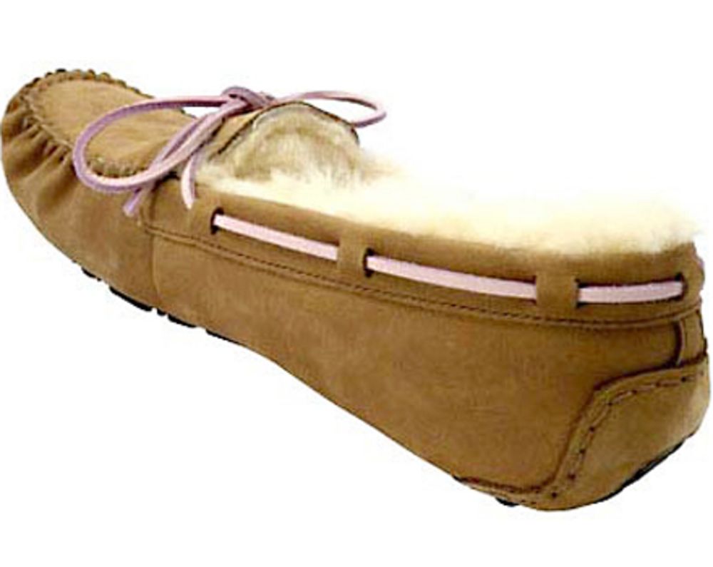 UGG® Dakota Sheepskin Slippers - Womens Tobacco Pink Back View