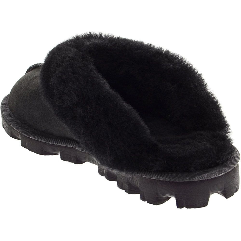 UGG® Coquette Sheepskin 5125 Slippers - Womens Black Back View