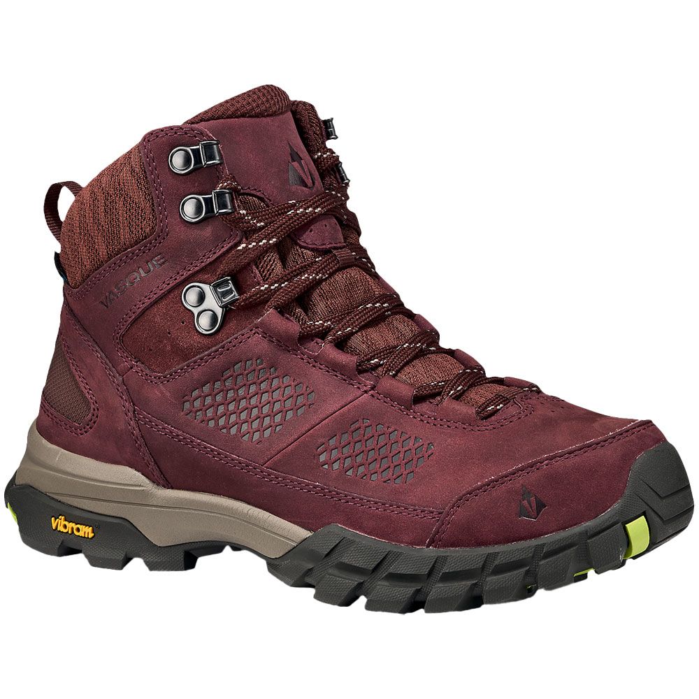 Vasque Talus Ultra Dry Hiking Boots - Womens Rum Raisin Green Glow