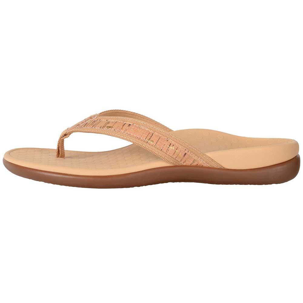 Vionic Tide 2 Sandals - Womens Gold Cork Back View