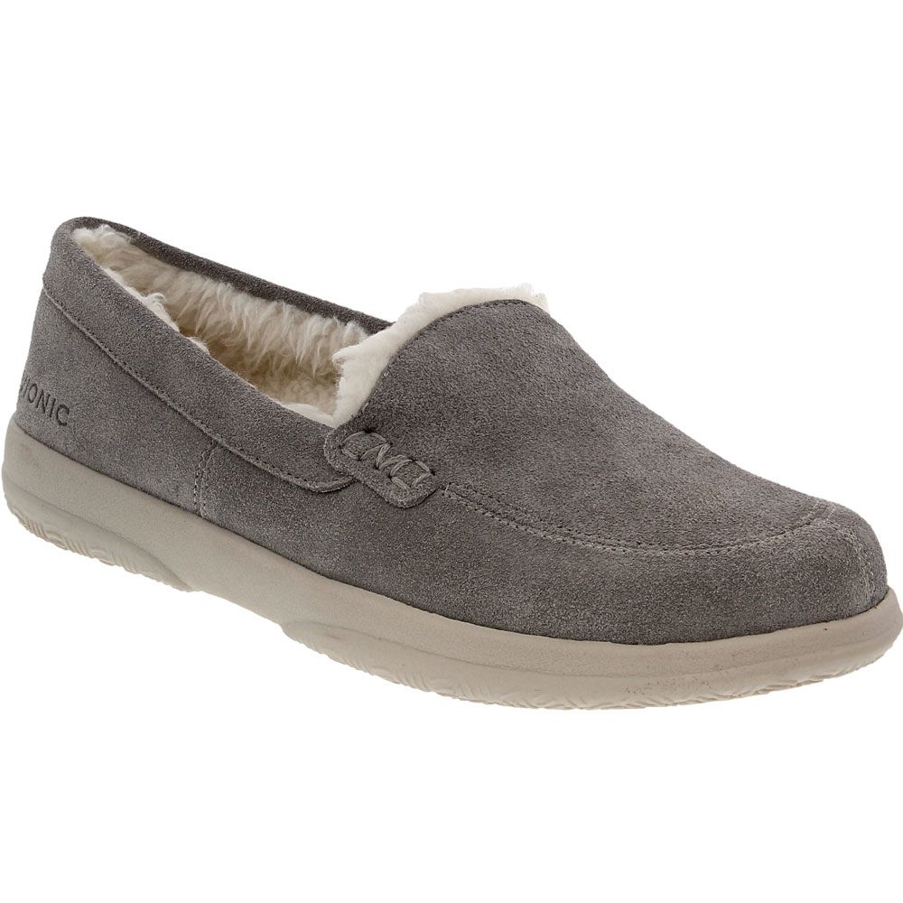 Vionic Cedar Lynez Suede Slippers - Womens Grey