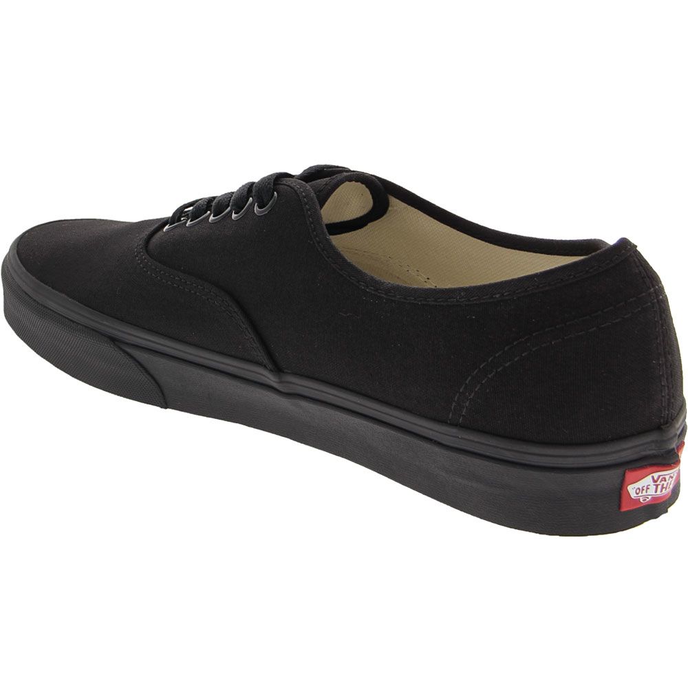 Vans Authentic Classic Skate Shoes - Mens | Womens Black Back View