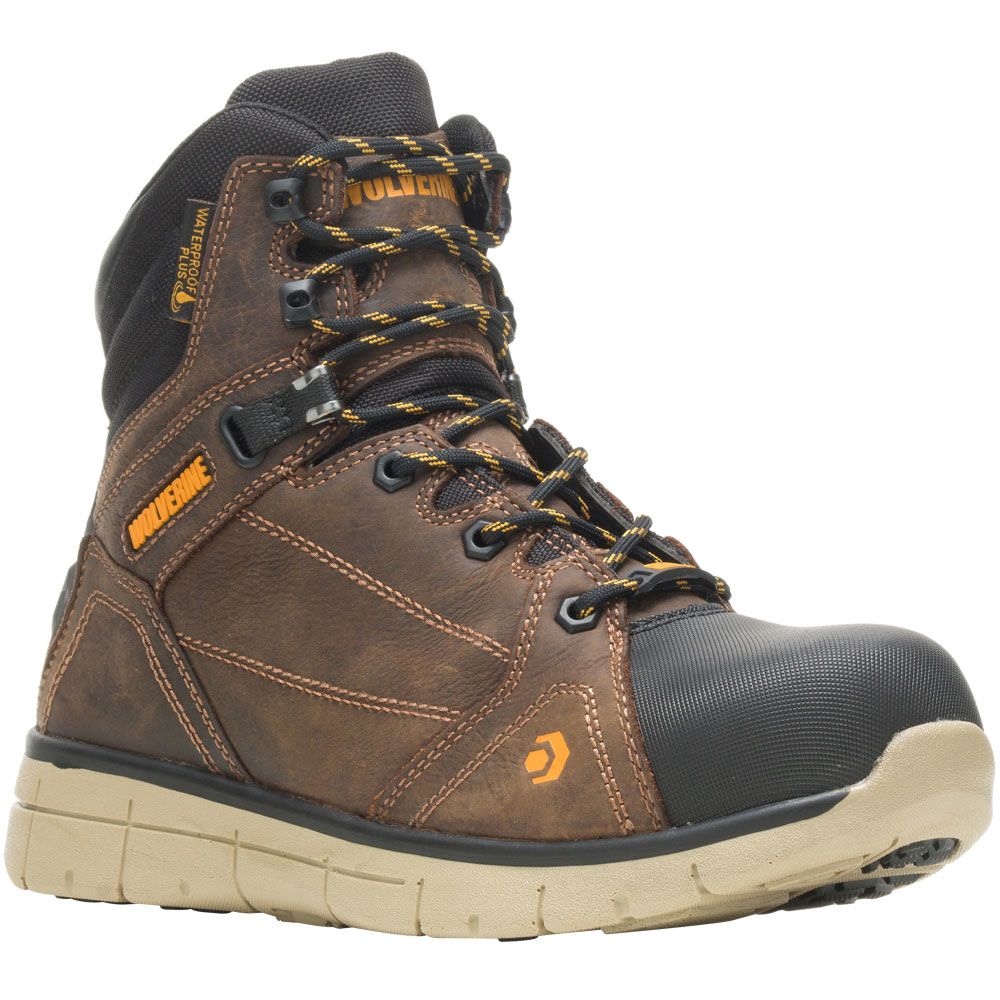 Wolverine 10797 Composite Toe Work Boots - Mens Brown