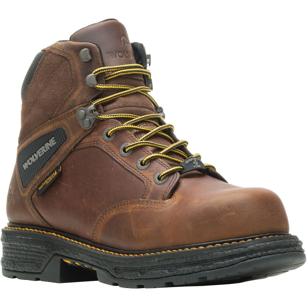 Wolverine Hellcat Composite Toe Work Boots - Mens Brown