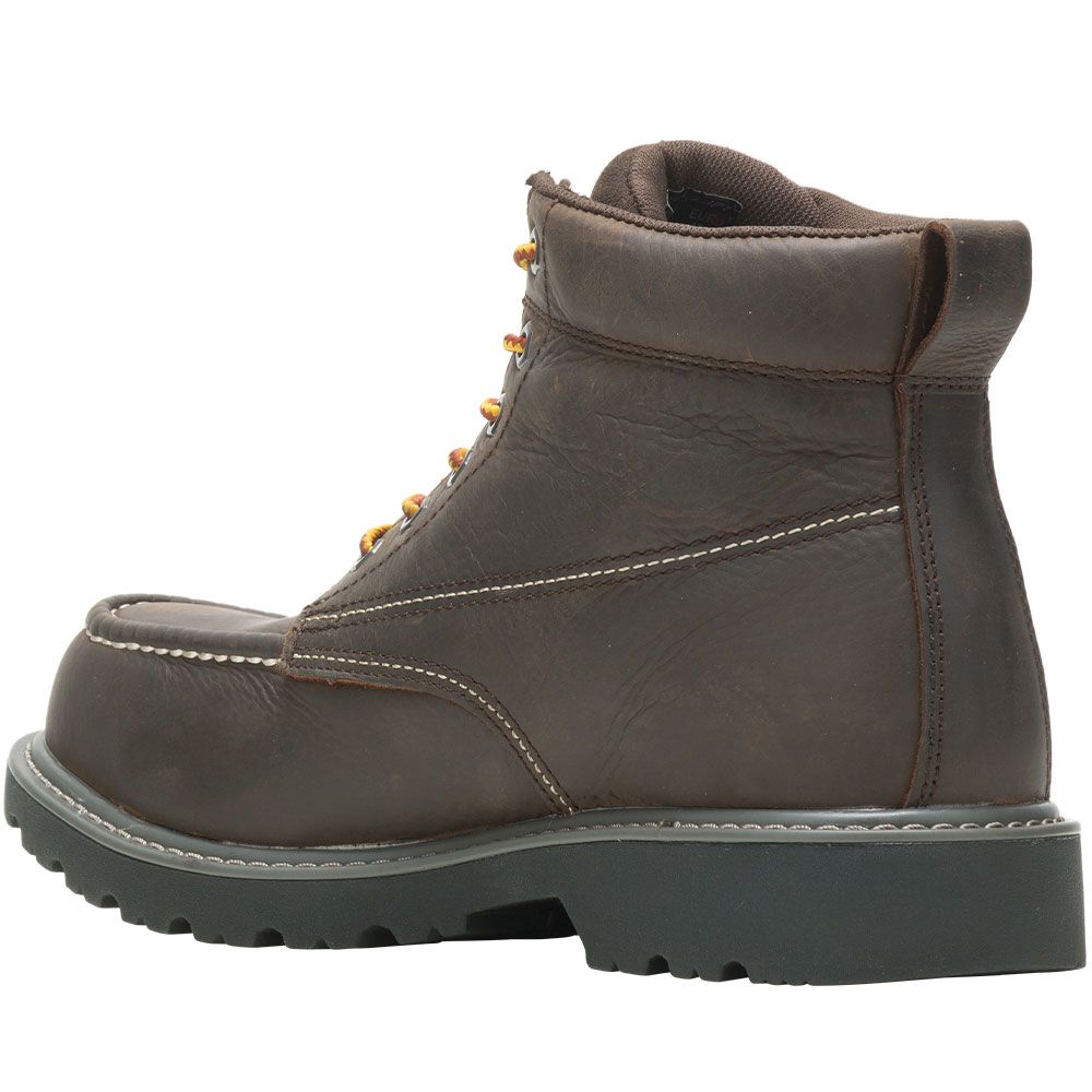 Wolverine 221048 Floorhand Moc Toe Safety Toe Work Boots - Mens Dark Brown Back View