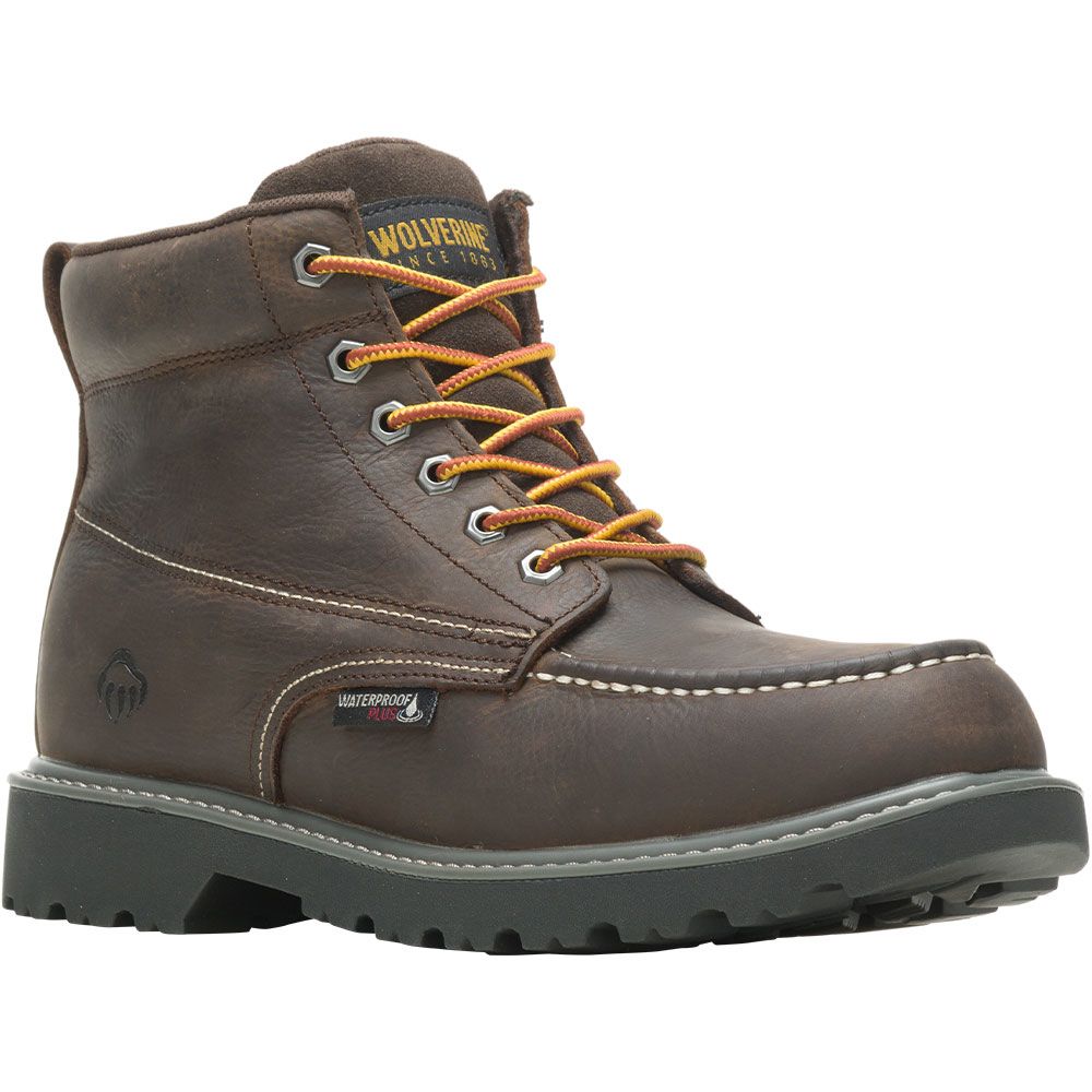 Wolverine 230025 Floorhand Moc Toe Work Boots - Mens Dark Coffee