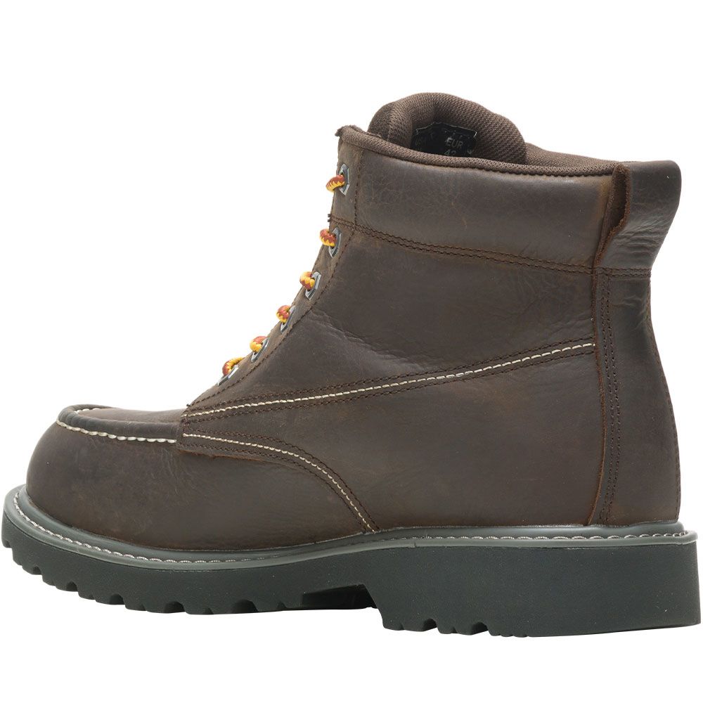 Wolverine 230025 Floorhand Moc Toe Work Boots - Mens Dark Coffee Back View