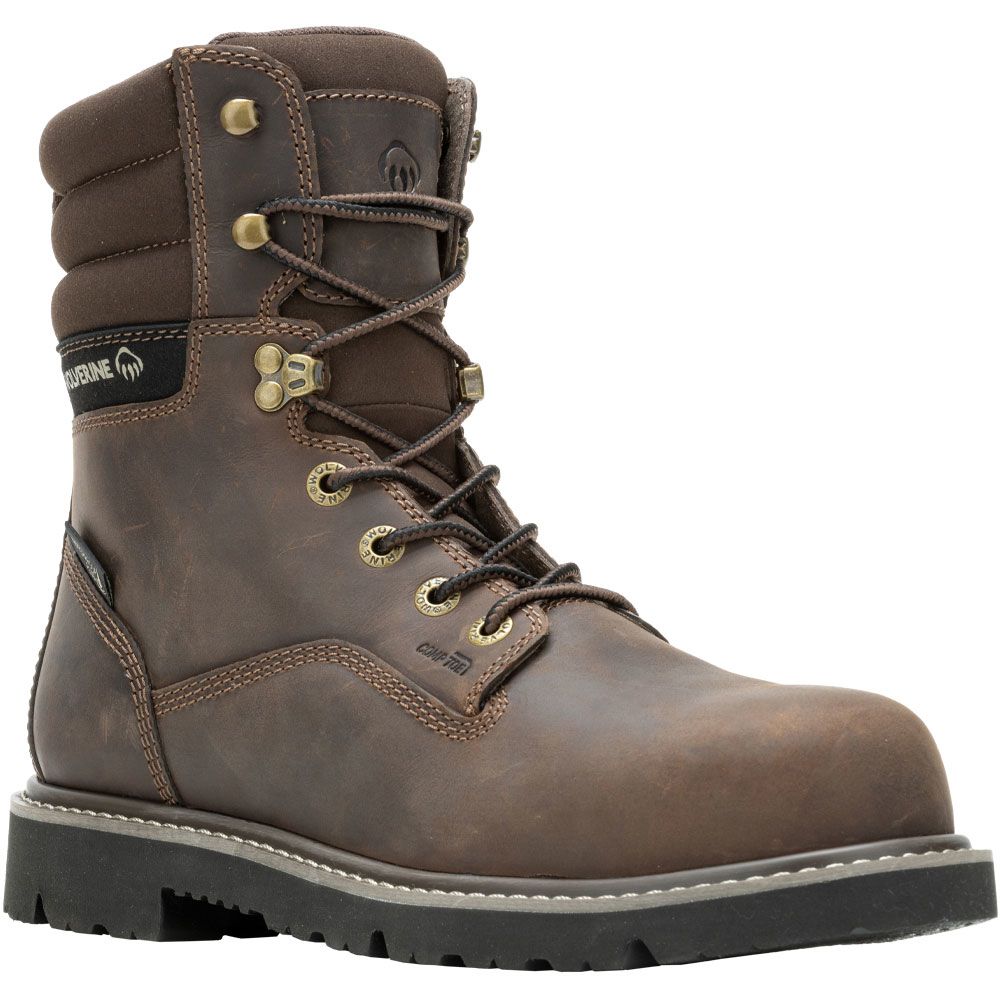 Wolverine 241019 8" Ct Revival Composite Toe Work Boots - Mens Dark Brown