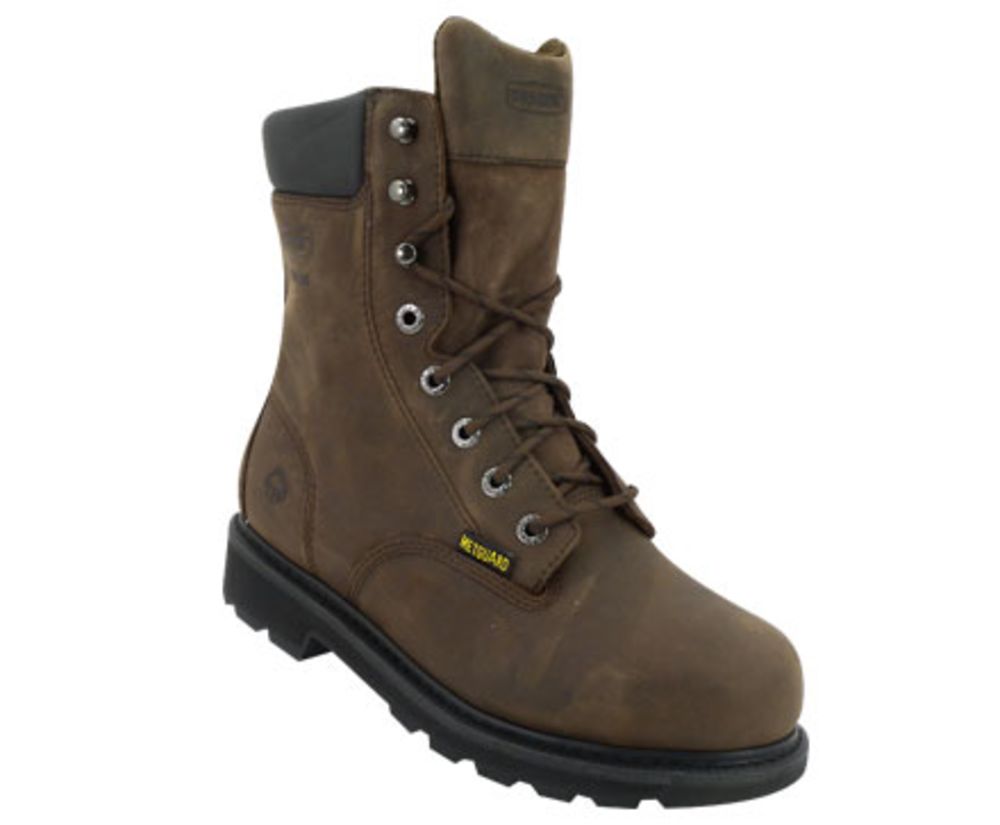 Wolverine McKay Steel Toe Work Boots - Mens Brown