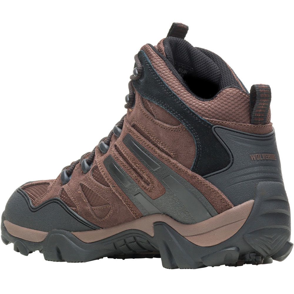 Wolverine Wilderness Wp Non-Safety Toe Work Boots - Mens Brown Back View