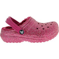 Crocs Classic Lined Glitter K Girls Clog Sandals - Alt Name