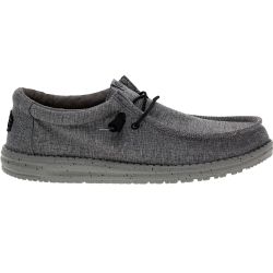 Hey Dude Wally Stretch Canvas Steel Casual Shoes - Mens - Alt Name