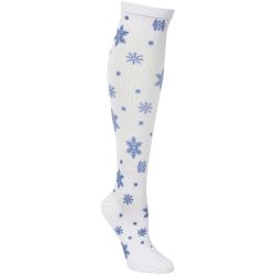 Nurse Mates Crystal Blue Snowflake Compression Socks - Alt Name