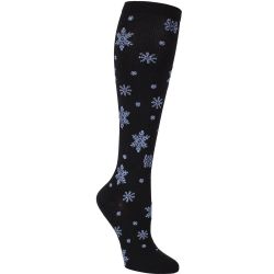 Nurse Mates Sparkle Snowflake Black Socks - Alt Name