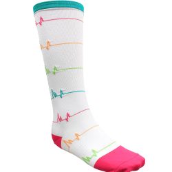 Nurse Mates Ekg White Socks - Womens - Alt Name