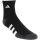 Adidas Cushioned 3 Stripe Mens 3pk Quarter Socks - Black