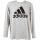 Adidas Basic Badge of Sport Long Sleeve T Shirt - Mens - Grey Heather Black