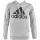 Adidas Big Logo Fleece Hood Sweatshirt - Mens - Grey Black