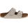 Birkenstock Arizona Soft Footbed White Suede Sandals - Womens - Antique White