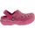 Crocs Classic Lined Glitter K Girls Clog Sandals - Fuchsia Fun