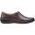Clarks Cora Giny Slip on Casual Shoes - Womens - Dark Brown Tumbled Smooth