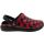 Joybees Varsity Lined Graphic Unisex Sandals - Mens - Red Buffalo Plaid