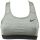 Nike Swoosh DriFit Medium Support Nonpadded Sports Bras - Womens - Heather Grey Black