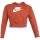 Nike Sportswear Club Kids Cropped Sweatshirt - Girls - Rust