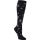 Nurse Mates Sparkle Snowflake Black Socks - Black