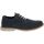 Nunn Bush Otto Canvas Plain Toe Lace Up Casual Shoes - Mens - Blue Denim