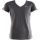 Under Armour Tech V Neck T Shirts - Womens - Carbon Heather