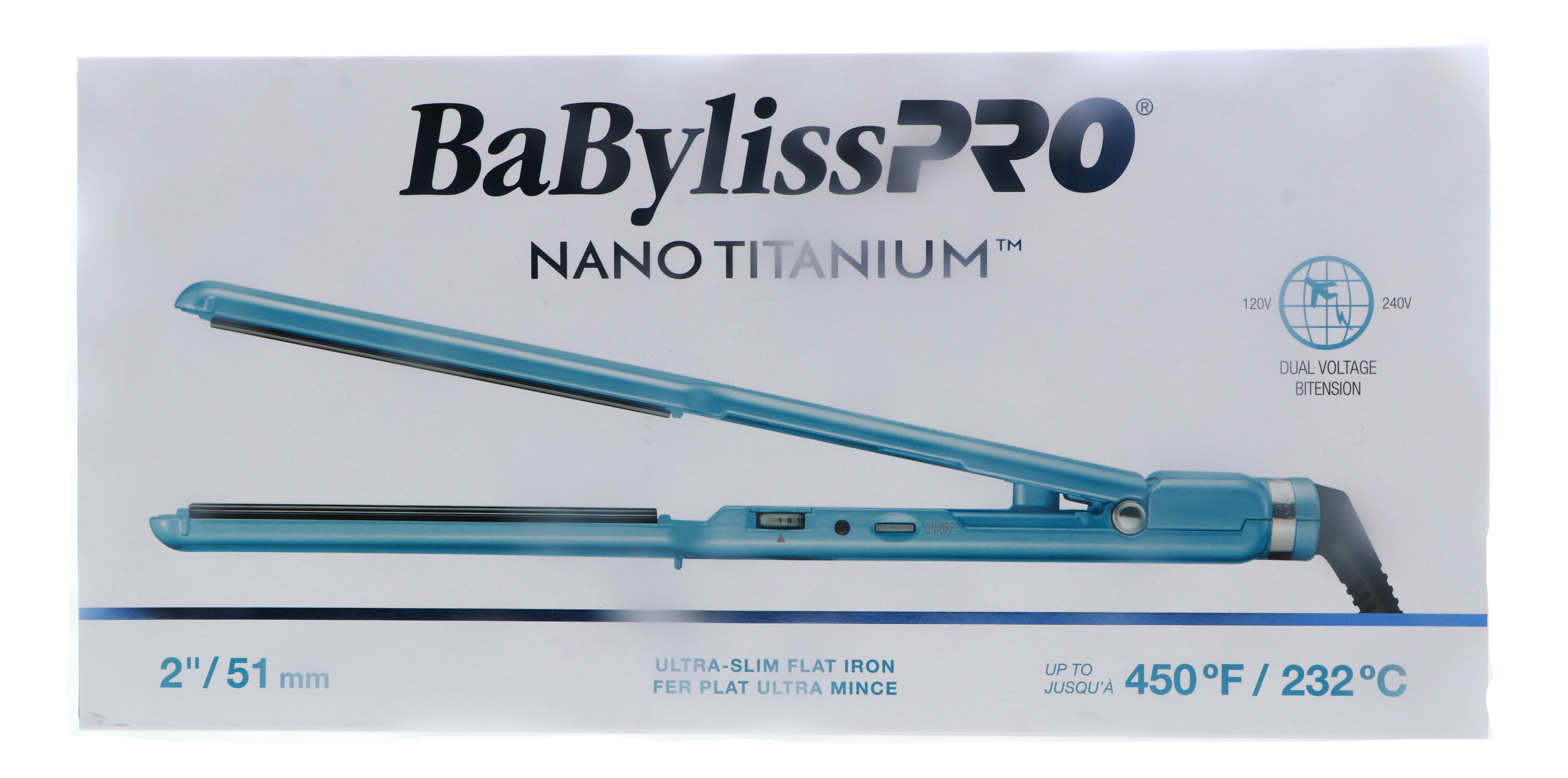 BaBylissPRO Nano Titanium Ultra Thin 2 Inch Flat Iron Ceramic Ionic Styling Straightening Tool Walmart
