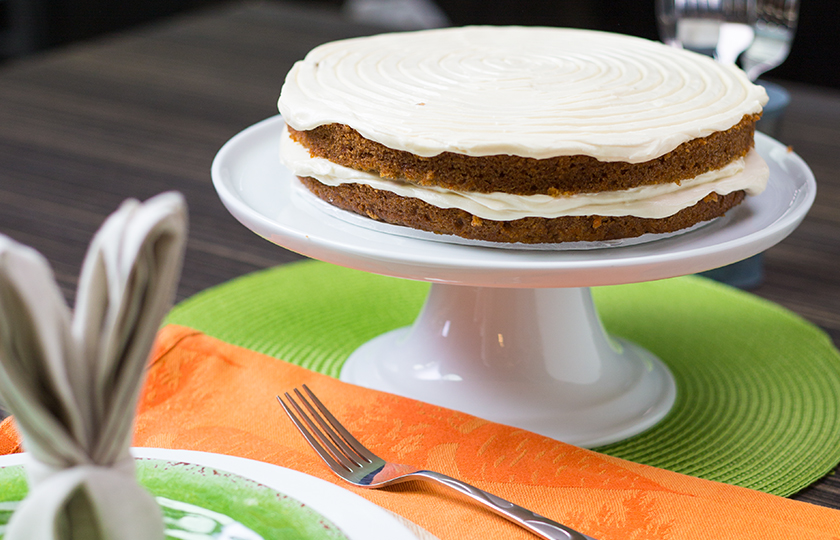 Amoretti Recipe: Carrot Cake with Maple Cream Cheese Frosting