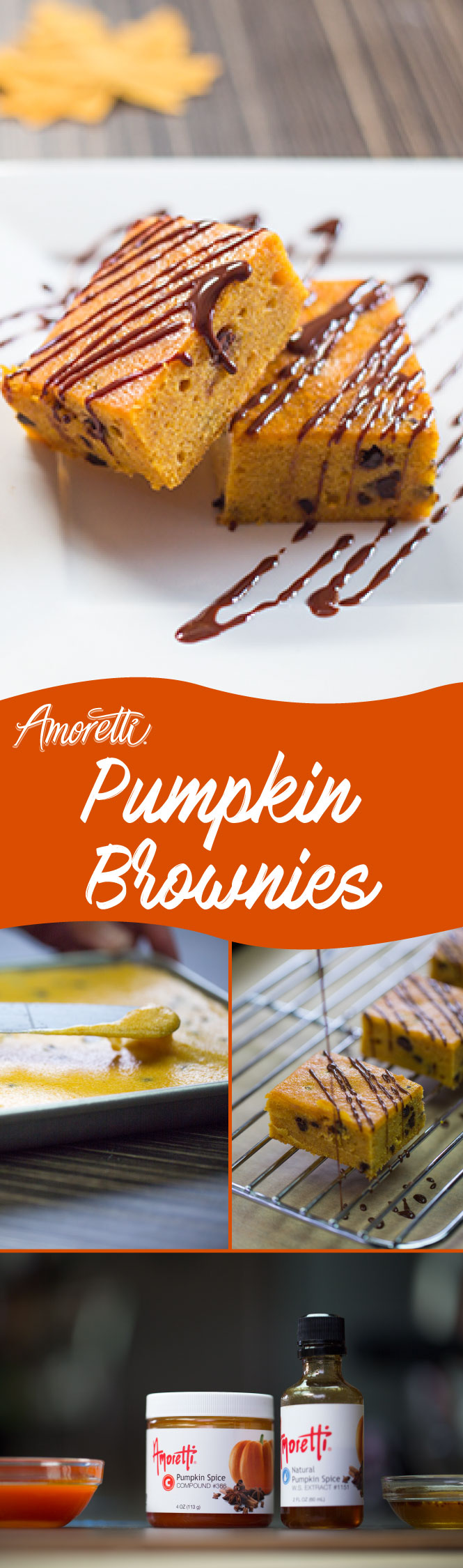 You can really taste the pumpkin flavor in these brownies!