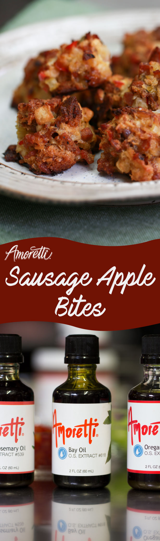 Amoretti Sausage Apple Bites: Tiny sausage apple bites but big on savory flavor!