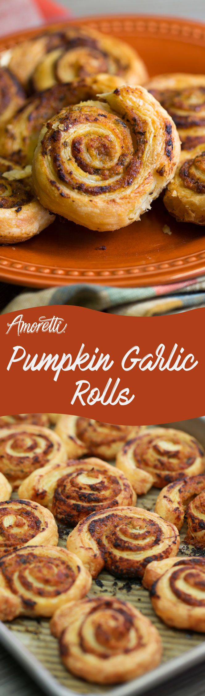 Twist and enjoy unfolding layers of pumpkin garlic bread!