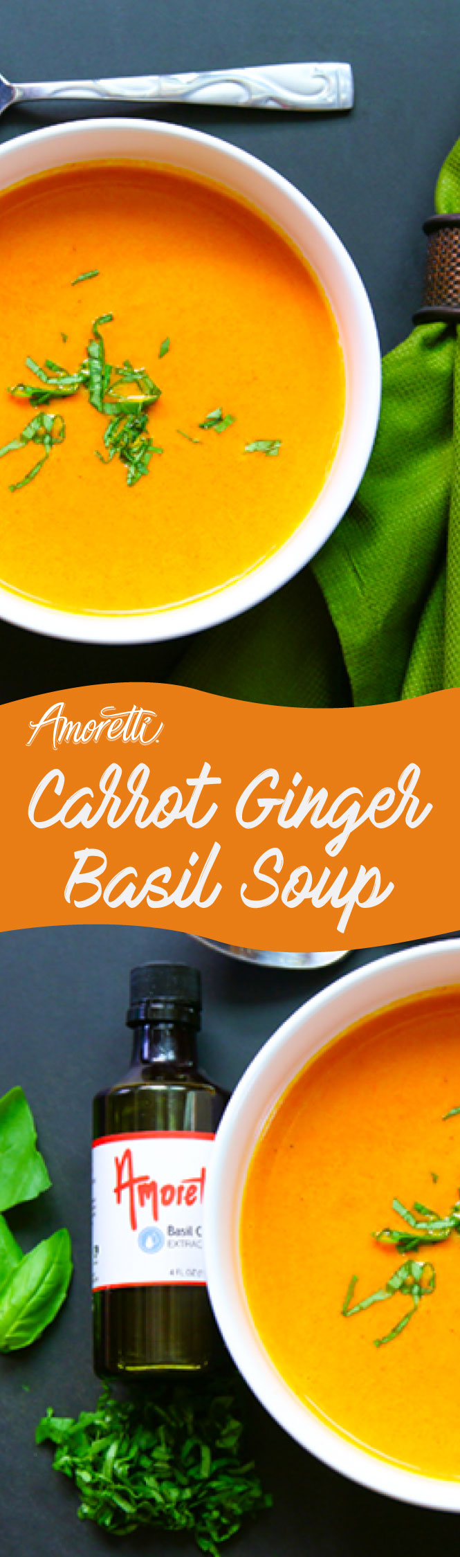 Carrot Ginger Basil Soup Amoretti