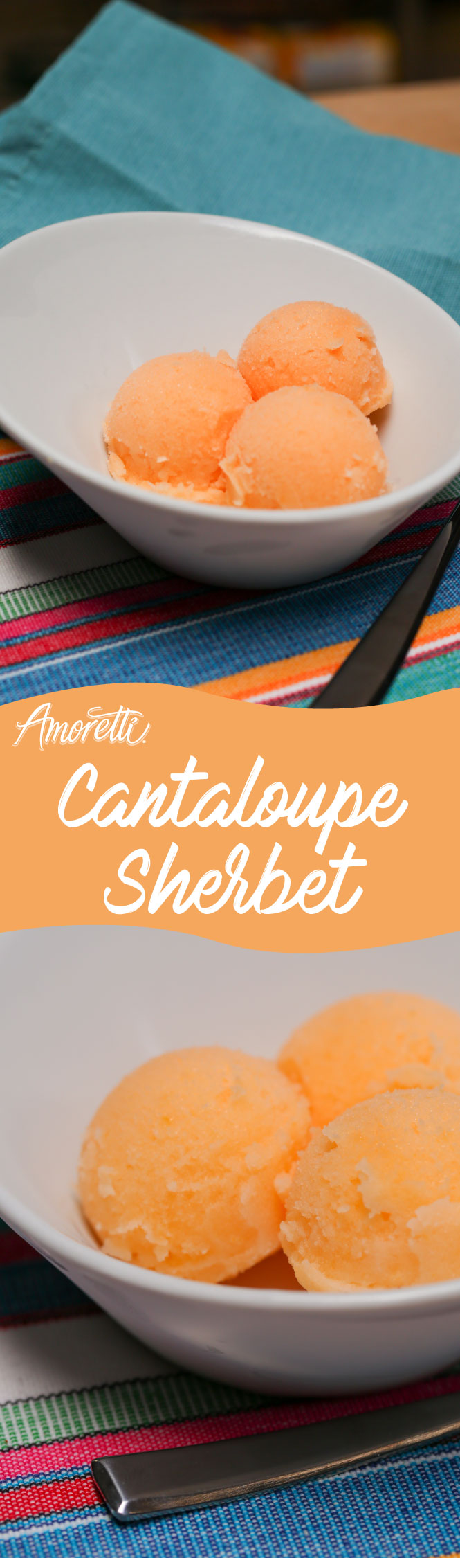 Treat your kids this summer with this healthy frozen cantaloupe sherbet!