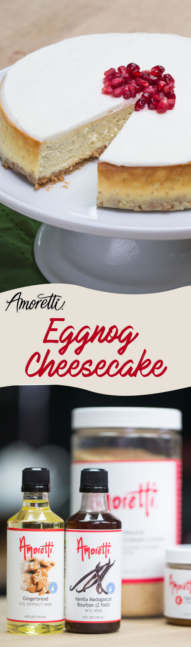 The holidays are here and it's the most wonderful time of the year to make some eggnog cheesecake!