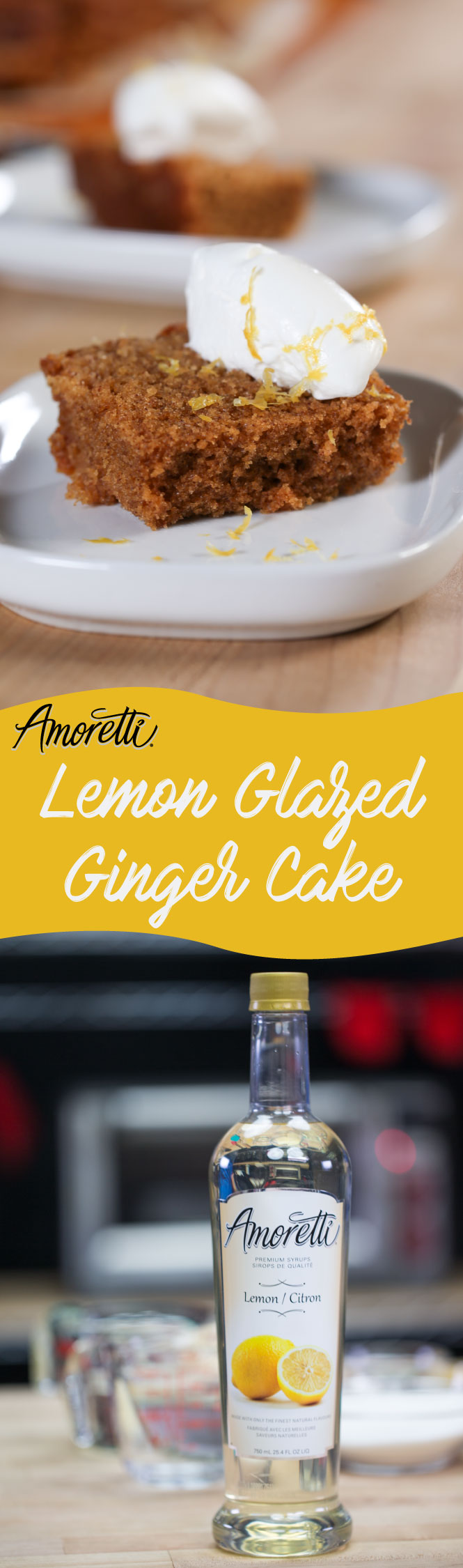 Brighten up the holidays with this cozy lemon glazed ginger cake!